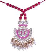 Designer Enamel Pearl Hanging Lumba Rakhi for Rakshabandhan Special 