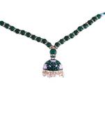  Designer Enamel Jhumka Pearl Hanging Lumba Rakhi for Bhabhi 