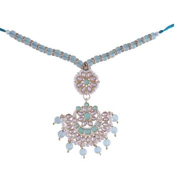 Rakshabandhan Special Designer Pearl Hanging Floral Lumba Rakhi for Bhabhi  1