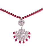 Rakshabandhan Special Designer Pearl Hanging Floral Lumba Rakhi for Bhabhi 