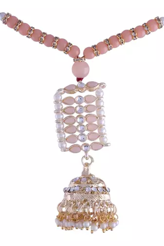 Rakshabandhan Special Designer Pearl Hanging Jhumka Lumba Rakhi for Bhabhi (R069Pe-L)