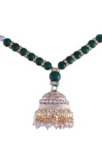 Rakshabandhan Special Designer Pearl Hanging Jhumka Lumba Rakhi for Bhabhi (R070G-L)