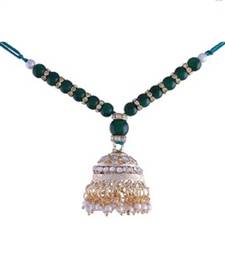 Rakshabandhan Special Designer Pearl Hanging Jhumka Lumba Rakhi for Bhabhi 