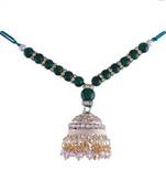 Rakshabandhan Special Designer Pearl Hanging Jhumka Lumba Rakhi for Bhabhi 