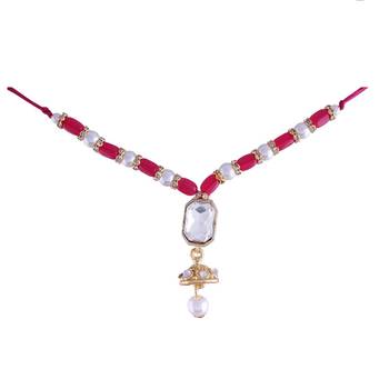 Rakshabandhan Special Designer Pearl Hanging Lumba Rakhi for Bhabhi  1