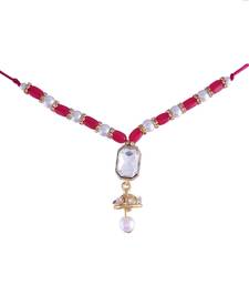 Rakshabandhan Special Designer Pearl Hanging Lumba Rakhi for Bhabhi 