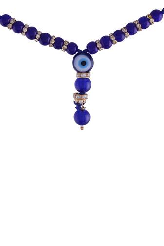 Designer Evil Eye Pearl Hanging Lumba Rakhi for Rakshabandhan Special (R073Bl-L)