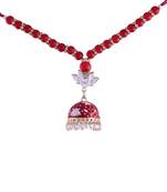 Designer Meenakari Pearl Hanging Jhumka Lumba Rakhi for Rakshabandhan Special 