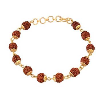  Rudraksha Bracelet Rakhi For Men/Boys  1