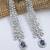 	ALYESHA EXCLUSIVE LONG CZ AMERICAN DIMOND SILVER PLATED CHANDELIER EARRINGS,INDIAN JEWELRY,STATEMENT EARRINGS,DIAMOND