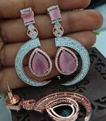 ALYESHA EXCLUSIVE LONG CZ AMERICAN DIMOND SILVER PLATED CHANDELIER EARRINGS,INDIAN JEWELRY,STATEMENT EARRINGS,DIAMOND