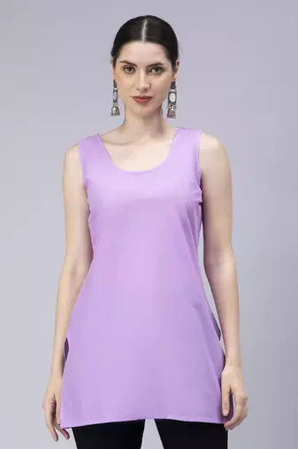 hand embroidered lavender georgette lucknowi chikan kurti