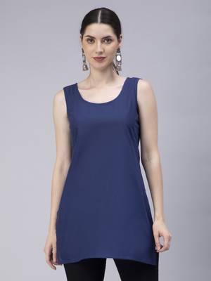hand embroidered navy blue georgette angarkha with slip 4