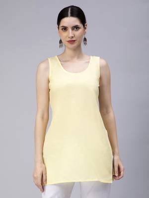 hand embroidered yellow georgette angarkha with slip 4