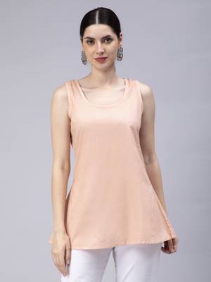 hand embroidered beige georgette angarkha with slip 4