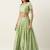 Panchhi Pista Green Pure Georgette Embroidered Semi-Stitched Lehenga & Unstitched Blouse, Dupatta