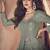 Dark olive green color embroidered georgette ceremony anarkali suit