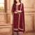 Maroon Embroidered Designer Salwar Suit