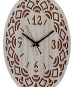 Designer Round White Wood Wall Clock Without Glass