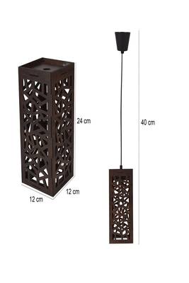 Wooden Decorative Dark Brown Color Hanging Light / Night Lamp /  Chandeliers 2