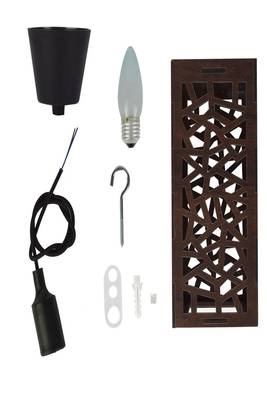 Wooden Decorative Dark Brown Color Hanging Light / Night Lamp /  Chandeliers 3