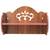 Wooden Brown 7 Hook Key Holder With Shelf