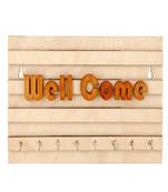 Wooden Cream color 8 Hook Key Holder For Home and Office