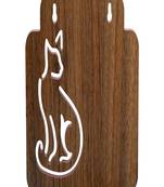 Wooden Brown color 5 Hook Key Holder For Home and Office