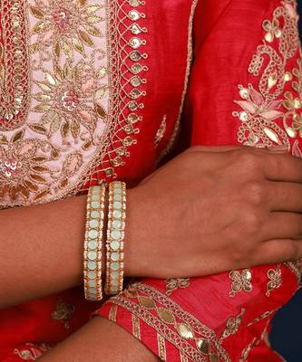 Blue kundan bangles 2