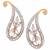 Daily Wear Flower 18K Gold Plated Ruby Red American Diamond Stud Earring for Women