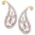 Daily Wear Flower 18K Gold Plated Ruby Red American Diamond Stud Earring for Women