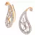 Daily Wear Flower 18K Gold Plated Ruby Red American Diamond Stud Earring for Women