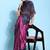 Pink Bobby Print Chiffon Saree With Blouse