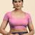 Pink Bobby Print Chiffon Saree With Blouse