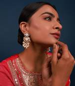 Grey mother of pearl lotus earrings