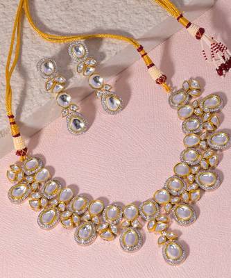 White moissanite necklace set 4