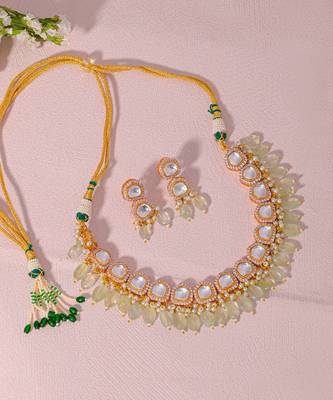 White moissanite choker set 3