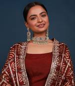 Blue moissanite choker set