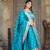 Firozi Color Paithni Silk Weaving Work Lehengacholi With Unstitched Blouse