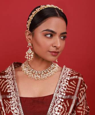 White kundan necklace set 1