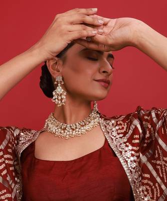 White kundan necklace set 2