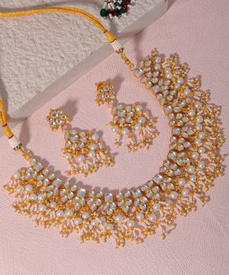 White kundan necklace set 4