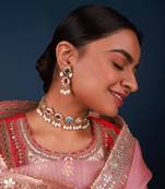 Multicolor amritsari jadau choker set