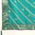Indian Women Turquoise Green Vichitra Silk Foil Work