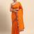 Indian Women Yellow Vichitra Silk Foil Work
