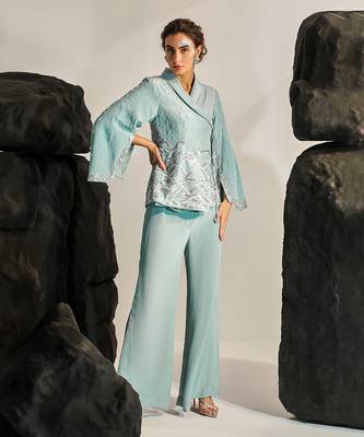 Jungle mist blue kai co ord set 1