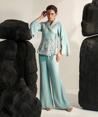 Jungle mist blue kai co ord set 2