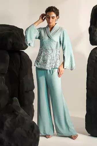 Jungle mist blue kai co ord set
