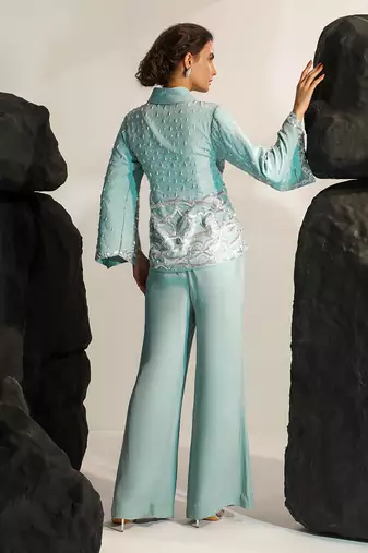 Jungle mist blue kai co ord set