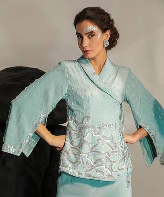 Jungle mist blue kai co ord set 5